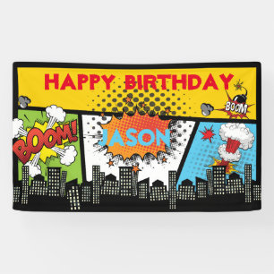 Superhero Birthday Banner