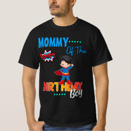 Superhero Birthday Boy Colorful Custom Matching T-Shirt
