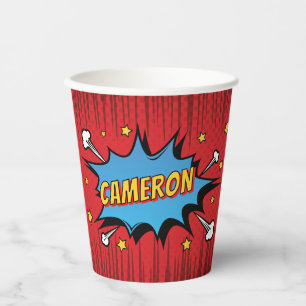 Superhero Birthday Comic Book Paper Cups