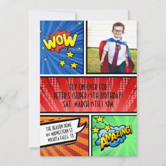 Superhero Birthday Invitation | Comic Book Party 