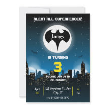 Superhero Birthday Invitation for boy