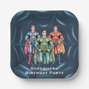 Superhero Birthday Party For Boys Paper Plate