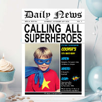Superhero Birthday Party Hero Boy Girl Photo