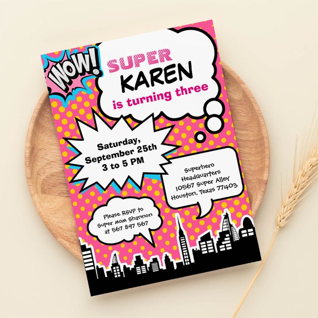 Superhero Birthday Party Invitation (Creator Uploaded)