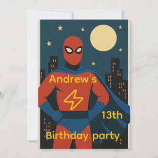 Superhero Birthday Party Invitation