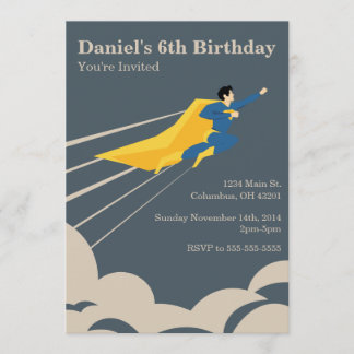 Superhero Birthday Party Invitation