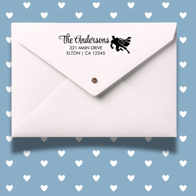 Superhero Birthday Party Invitation Self-inking Stamp ( Add fun, personalized touches to invitations and crafts—order yours today!)