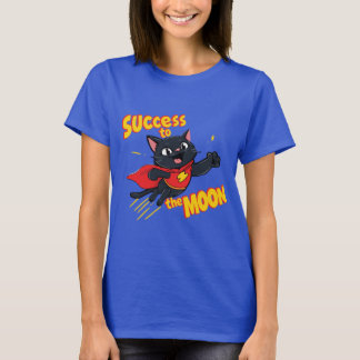 Superhero Black Cat – Success to the Moon T-Shirt