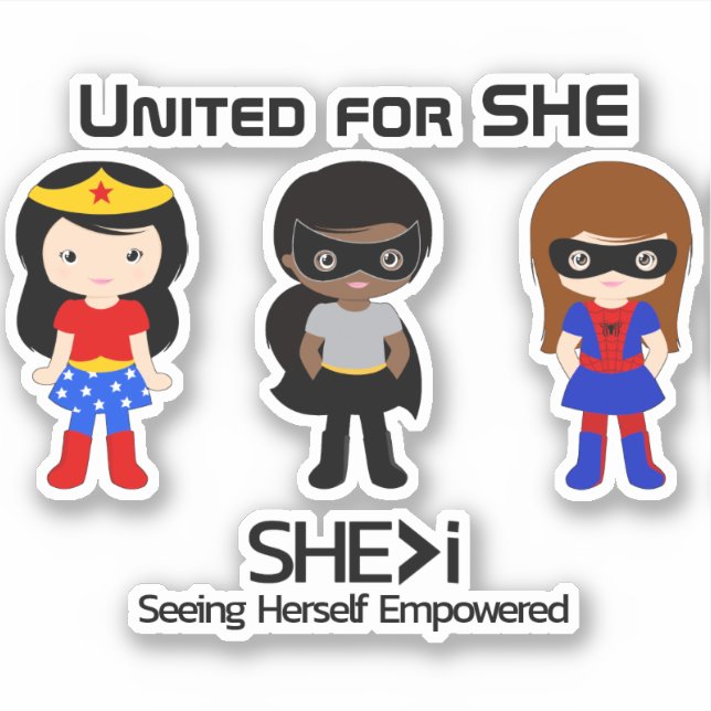 SUPERHERO Black Outline - United for SHE (Front)