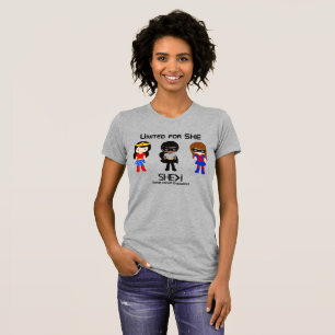SUPERHERO Black Outline - United for SHE T-Shirt