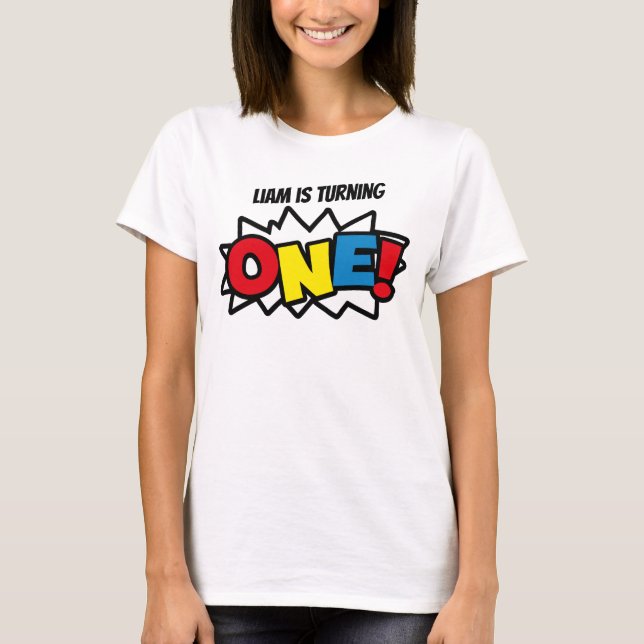 Superhero Black T-shirt, Birthday Outfit T-Shirt (Front)