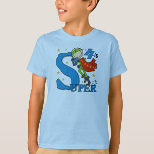 Superhero Boy 4th Birthday Tshirts and Gifts