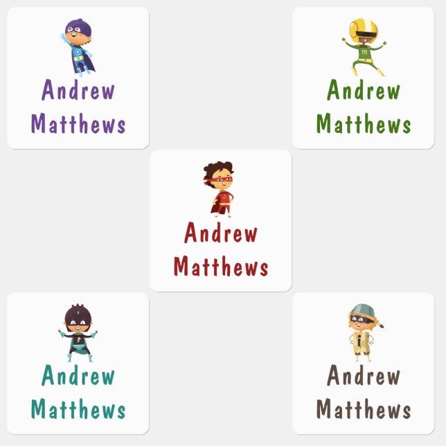 Superhero Boy Custom Personalised Name Clothing (Group)