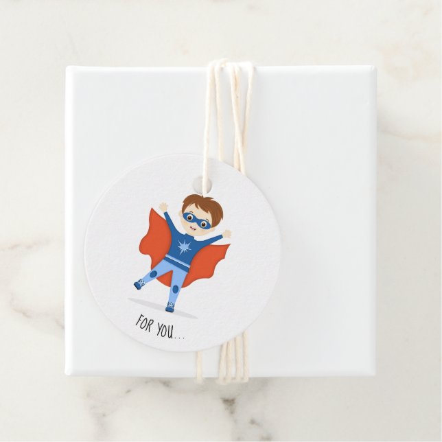 Superhero Boy Favour Tags (In Situ)