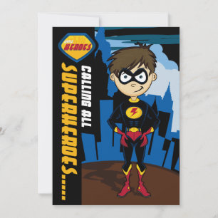 Superhero Boy Party Invite