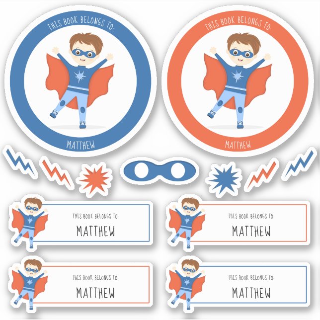 Superhero Boy This Book Belongs to (Front)