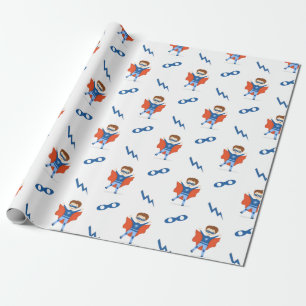Superhero Boy Wrapping Paper