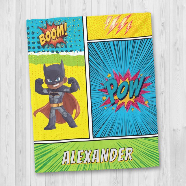 Superhero Boys Custom Name Blanket Personalised (Creator Uploaded)