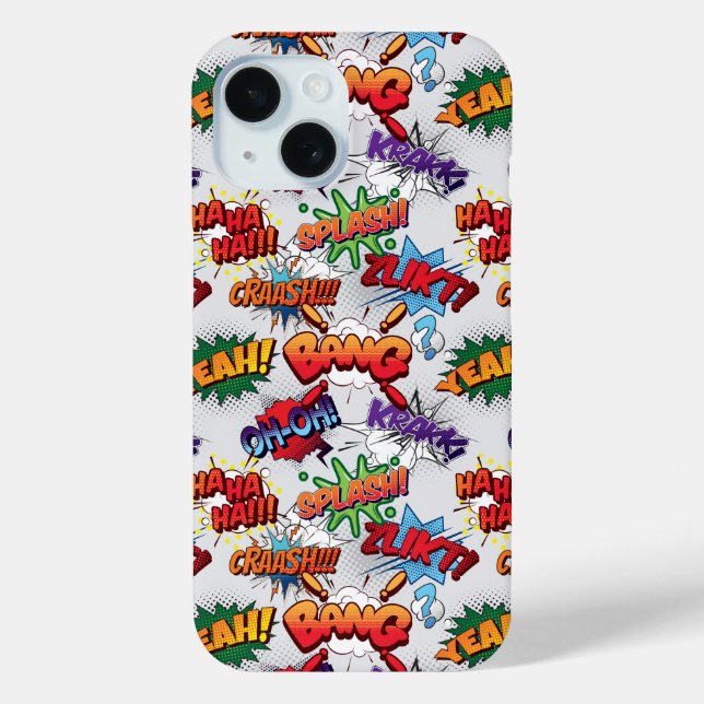 Superhero Bubble Pattern Case-Mate iPhone Case (Back)