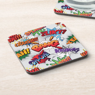 Superhero Bubble Pattern Coaster