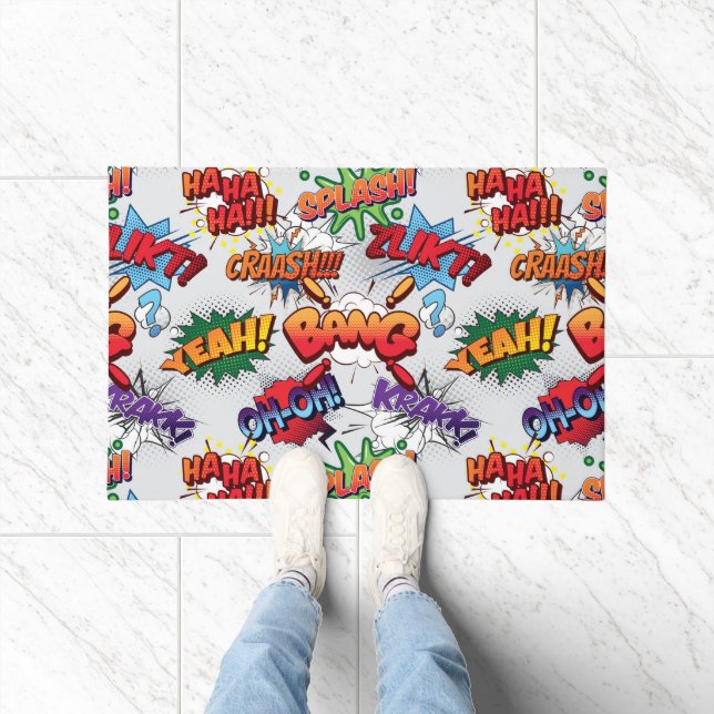 Superhero Bubble Pattern Doormat (Indoor)