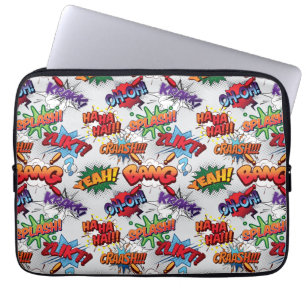 Superhero Bubble Pattern Laptop Sleeve
