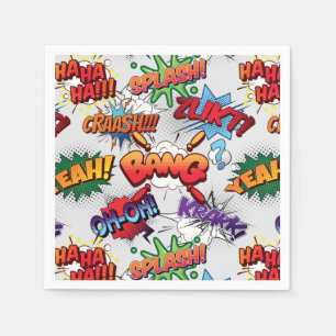 Superhero Bubble Pattern Napkin