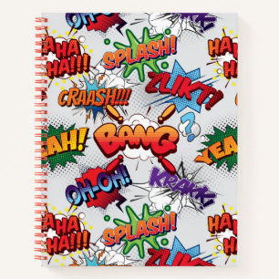Superhero Bubble Pattern Notebook
