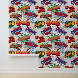 Superhero Bubble Pattern Wallpaper