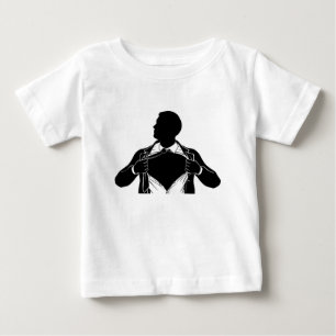 Superhero Business Man Tearing Shirt Showing Chest