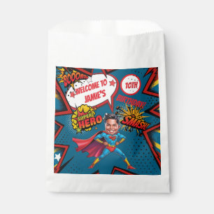 Superhero Caricature Action-Packed Boys Birthday Favour Bags
