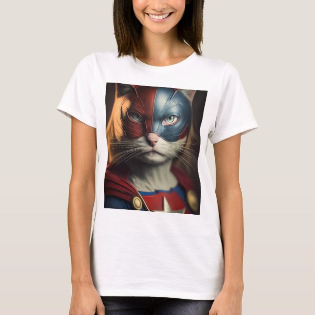 Superhero Cat T-Shirt (Front)