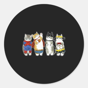 Superhero Cats Kitten Kitty Cats Lover Super Kitte Classic Round Sticker