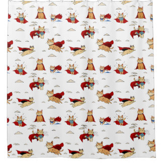 Superhero Cats Shower Curtain