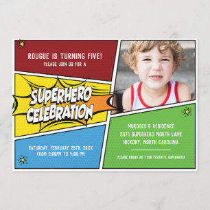 Superhero Celebration Invitation