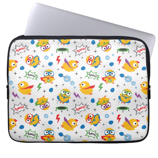 Superhero Chicken Laptop Sleeve (Front)