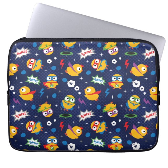 Superhero Chicken Laptop Sleeve (Front)
