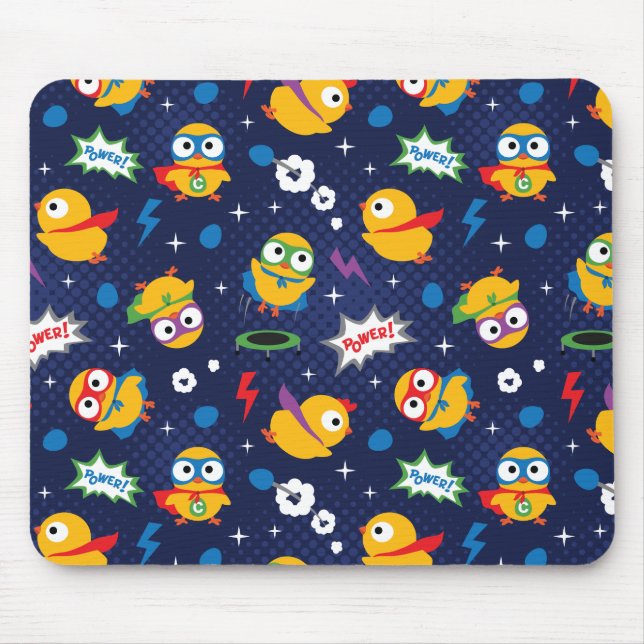Superhero Chicken Mouse Mat (Front)