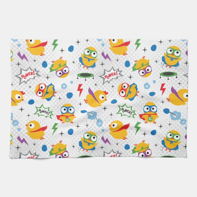 Superhero Chicken Tea Towel (Horizontal)