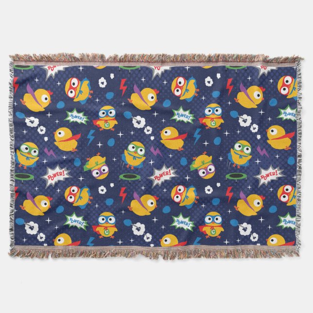 Superhero Chicken Throw Blanket (Front)