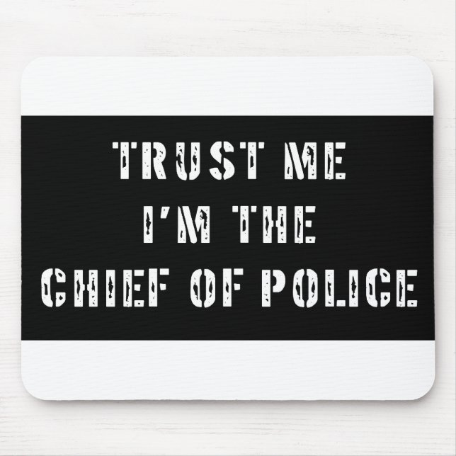 Superhero Chief of Police Mouse Mat (Front)