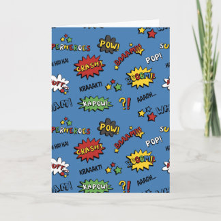 Superhero Colourful Fun Pattern Card