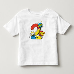 Superhero Comic Book 2nd Birthday Toddler T-Shirt