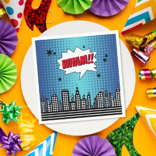 Superhero Comic Book Any Age Birthday Napkin