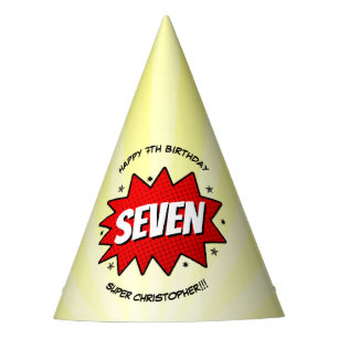 Superhero Comic Book Any Age Birthday Party Hat