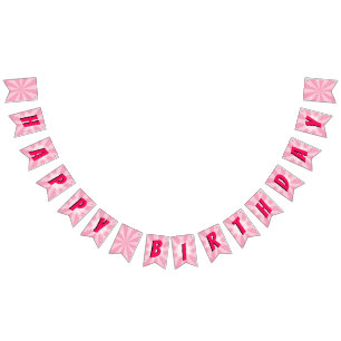Superhero Comic Book Girl Birthday Pink Bunting