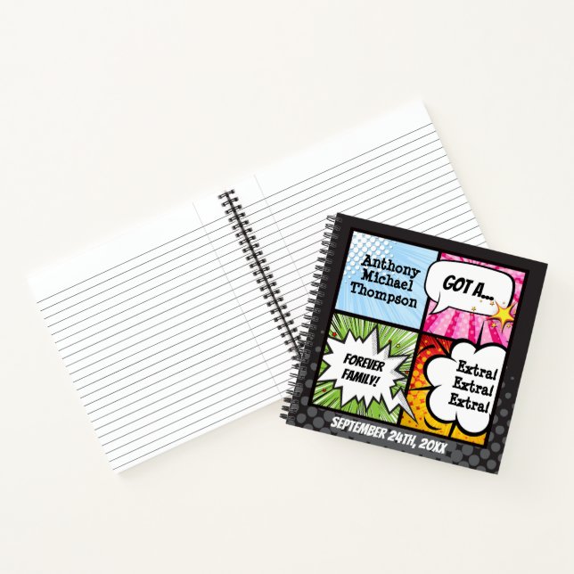 Superhero Comic Book Style Adoption Party (Inside)