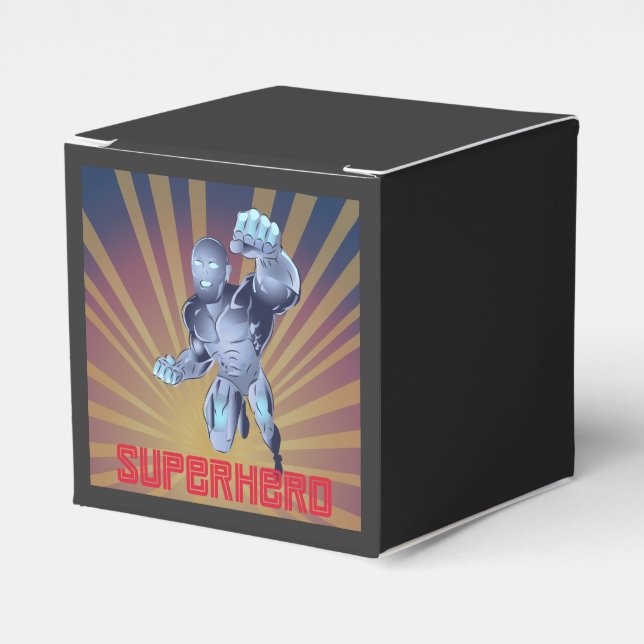 Superhero Comic Character Favour Box (Front Side)
