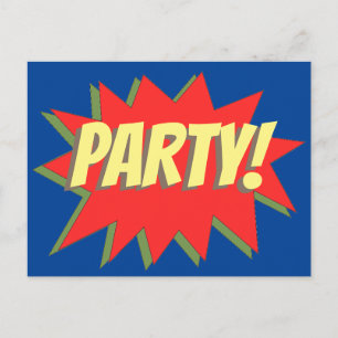 Superhero Comic Party Invitation