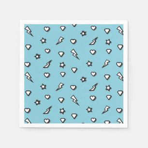 Superhero Comic Pattern Birthday Paper Napkin